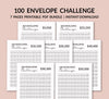 100 Envelope Challenge Bundle l Money Saving Challenge Tracker, Save up to 50000 Dollar Printable PDF, Minimalist Tracker - Instant Download - Visley Printables