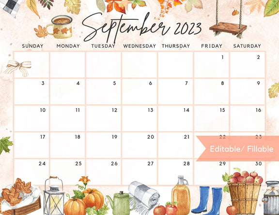 Calendar 2023 Bundle Pack, July to December 6 Monthly Printable Editab ...