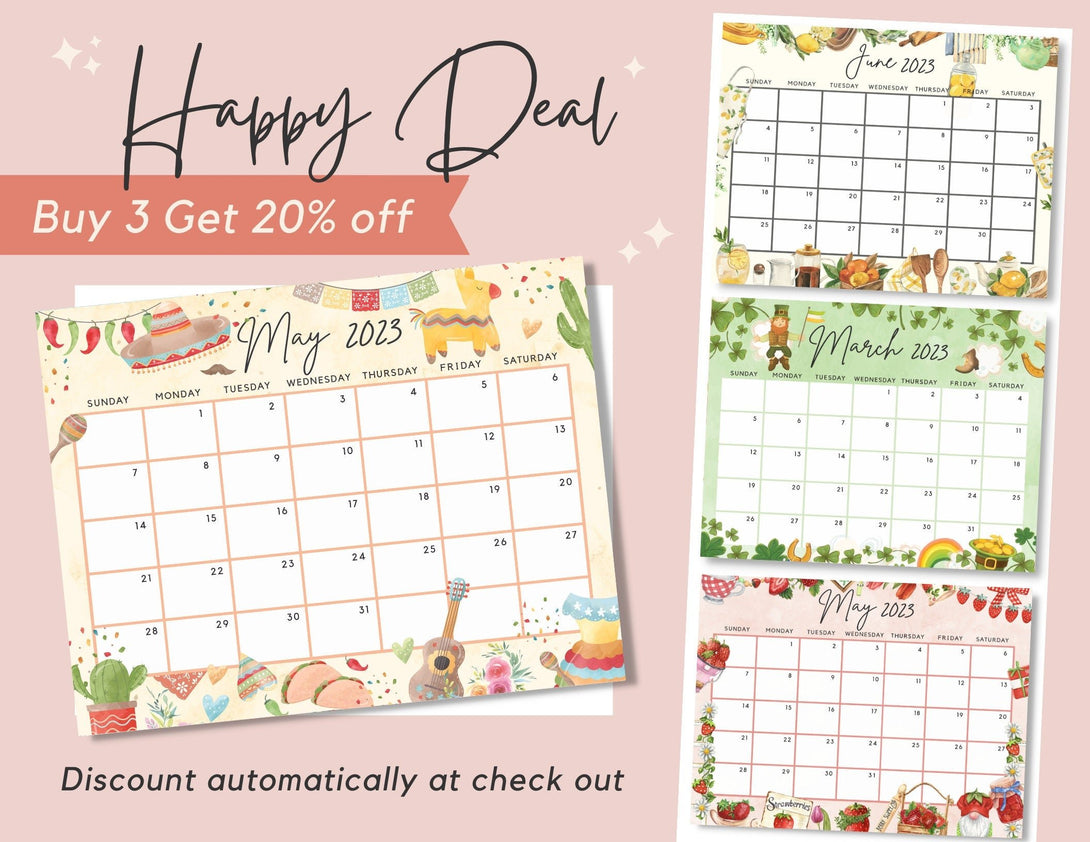 Editable March 2024 Calendar for the Lucky Month with Clovers Cute Printable Calendar Fillable Editable Planner - Instant Download - Visley Printables